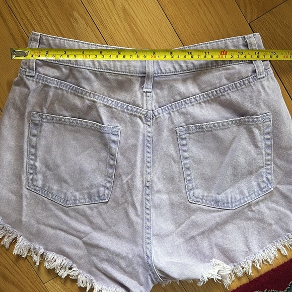 Wild Fable Highest Rise Lilac Distressed Denim Shorts EUC - Picture 10 of 12
